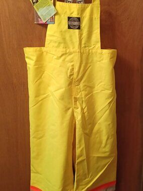Forcefield Protective Wear Yellow Vinyl Bib Overalls